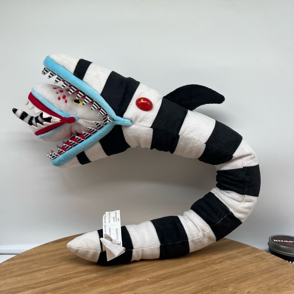 Beetlejuice Sandworm Plush Toy -‎ 26" Posable Worm Snake Stuffed Figure.